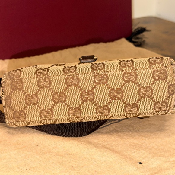 Jackie Gucci Tan and Brown Monogram Belt Bag - Picture 2 of 7
